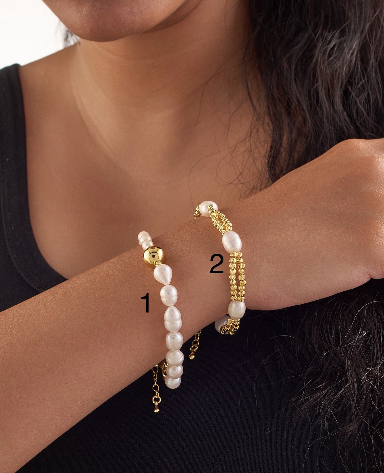 Bracelet natural pearls